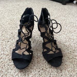Elegant Black Lace-Up Women's Shoes
